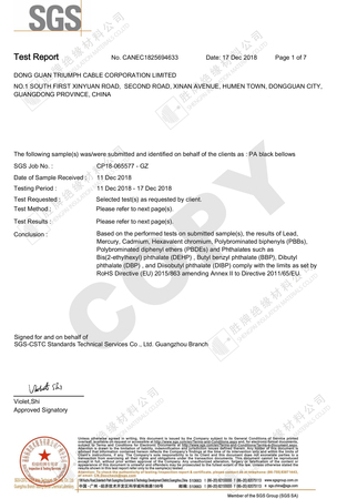 胜牌PA黑色波纹管-ROHS+ HBCDD-英文